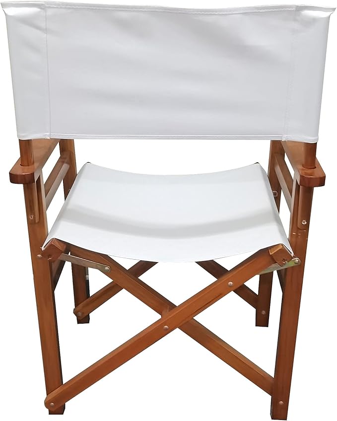 2pcs Wooden Folding Chair - Director Chair for Camping Home Patio - Portable Chair High Foldable Stool for Outdoor Director's Chairs Foldable Makeup Chair for Makeup Artist - populus + Canvas