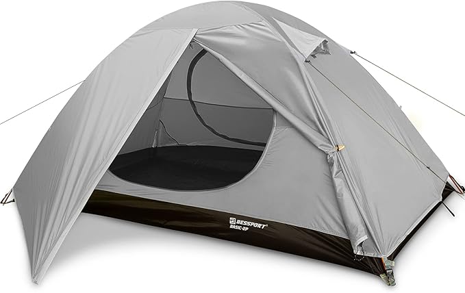 Bessport Camping Tent 1/2 Person Tent Waterproof Two Doors Backpacking Tent Easy Setup Lightweight for Outdoor Hiking Mountaineering Travel