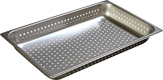 Carlisle FoodService Products DuraPan Perforated Food Pan Full Size Stainless Steel Container for Storing and Serving Food in Commercial Kitchen 10.4 Qt 6 Count