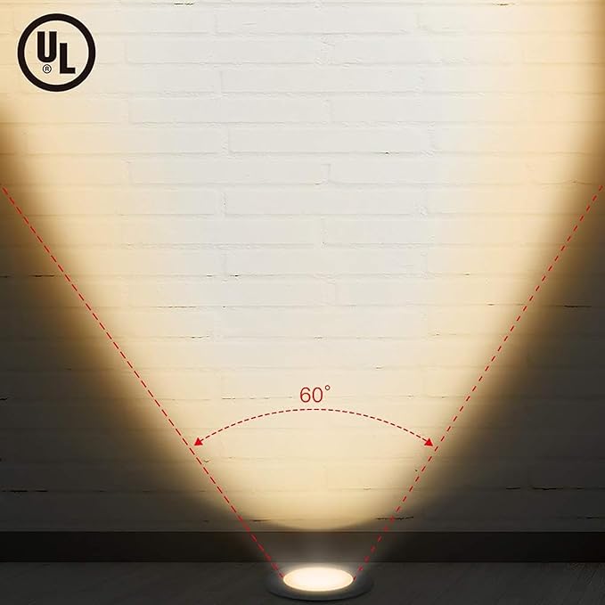 RNEHON 5W In-Ground Well LightLow Voltage 12-24V In-Ground LightingIP67 Waterproof Aluminum 3000K Outdoor Lighting for YardLawnGardenPatioBlack (1 Pack)