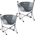 Portal Large Hammock Camping Chair Folding Rocking Chairs Portable Swinging Chair Wide Seat for Outdoor Lawn Patio GardenSupport 350 lbs Grey 2 Pack