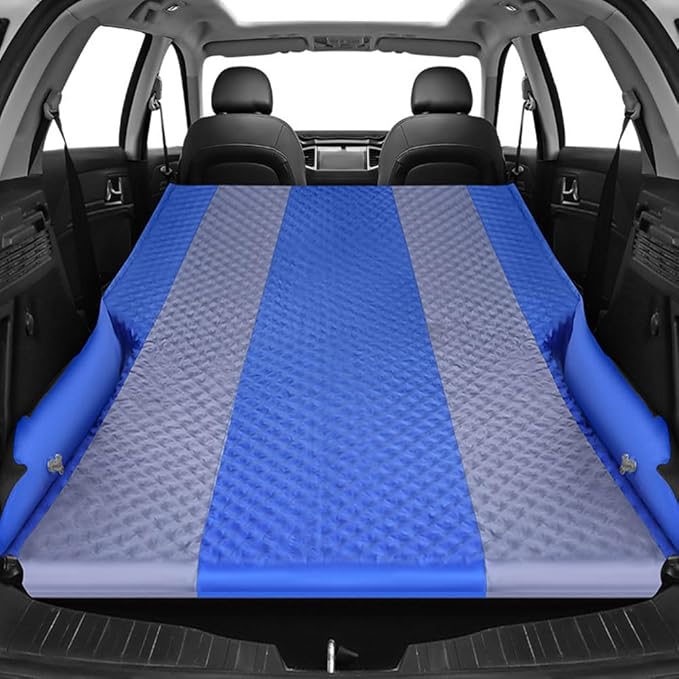 Car Inflatable Mattress for Mercedes Benz E-Class All-Terrain X213 Wagon Estate 2017-2023 with Air Pump Self-Driving Camping Travel Thickened Foldable Air MattressBlue-Gray-Without Pillow