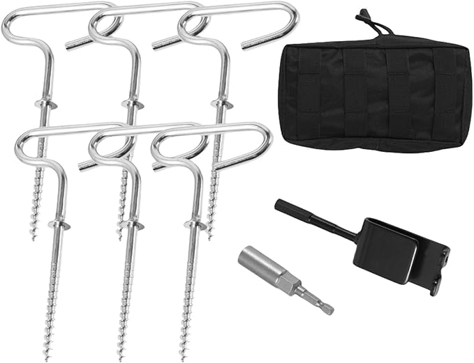 Camping Gear 9pcs Universals Ice Fishing Anchors Tool Multifunctional Beach Tent Pegs for Secure Tent Attachments