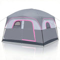 Outvita 6 Person Camping Tent with Carry Bag Waterproof Windproof Easy Setup Portable Family Camping Tent with 1 Mesh Door &amp 5 Large Mesh Windows 10'X9'X83in