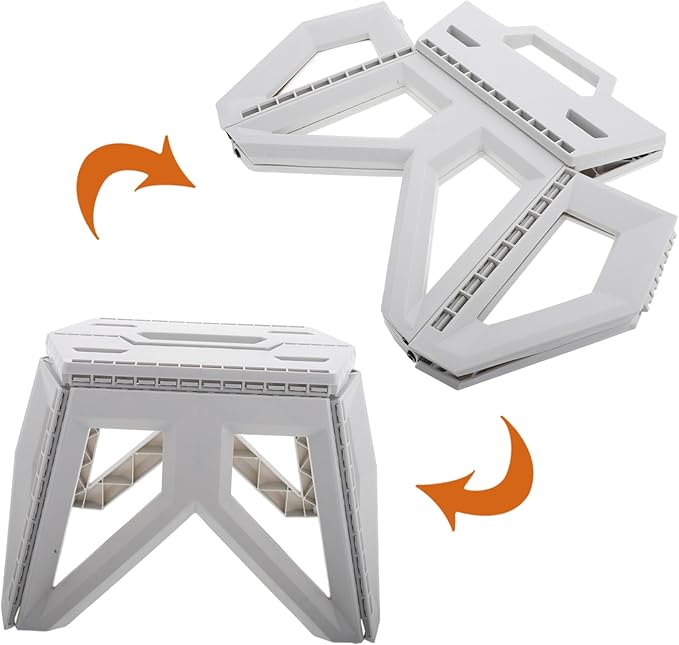 Collapsible Garden Stool Lightweight Portable Camping Stool for Adults Outdoor Folding Seat Stable Support