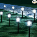 16-Pack Solar Lights Outdoor (Extra-Bright &amp Smart Auto On/Off) Solar Powered Garden Lights Waterproof Solar Pathway Lights for Landscape Path Yard Patio Driveway Walkway Decor (Cool White)