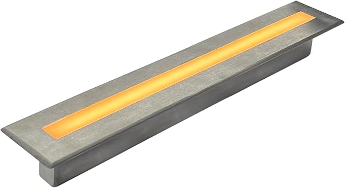 LUMENGY Deck Liner LED Light 0.5x9 Inch 2700K Warm White 12V Low Voltage IP67 Waterproof for Wood and Composite Decks and Patios Brown Stainless Steel Finish