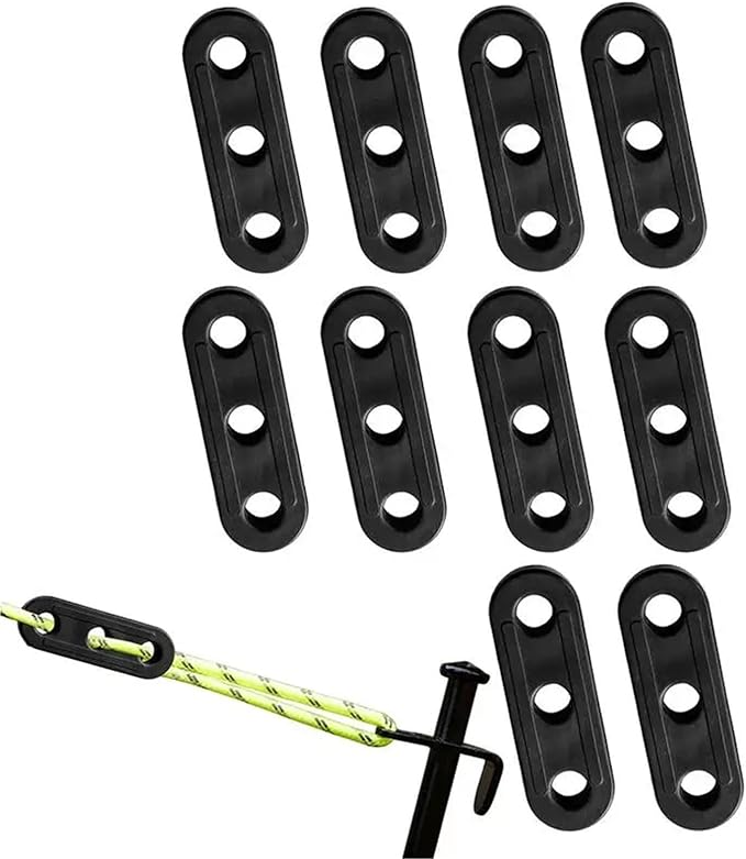 200/400 Pcs Tent Guyline Tensioner - Windproof Fixed Buckle for Camping Hiking &amp Outdoor Canopy Accessories(200pcs)