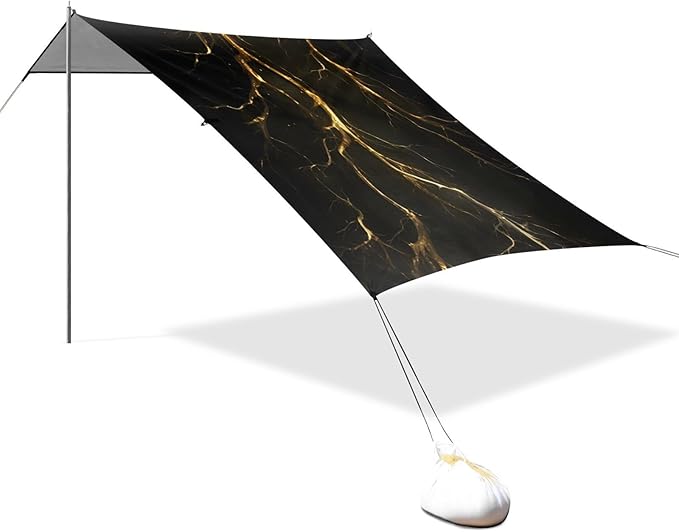 Marble PrintCamping Sun Shelters 9.2 x 10.5 FT Beach Canopy Tent Sun Shade with Carrying Bag for Camping Trips Fishing Backyard Fun or Picnics 21341094