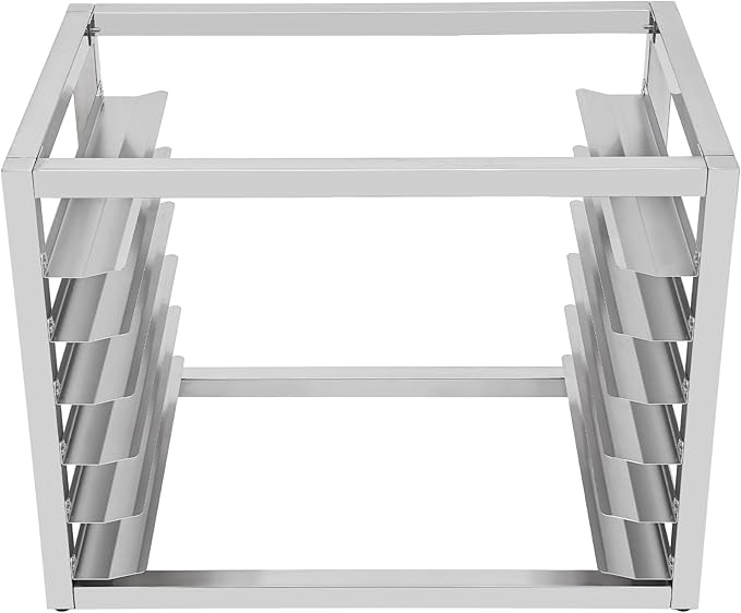 6-Tier Stainless Steel Bakery Rack Holds 18.11'' x 11.02'' Pans Countertop Half Sheet Pan Rack 44.09 Lbs Tabletop Bun Pan Racks for Bakeries Restaurants Catering Kitchens