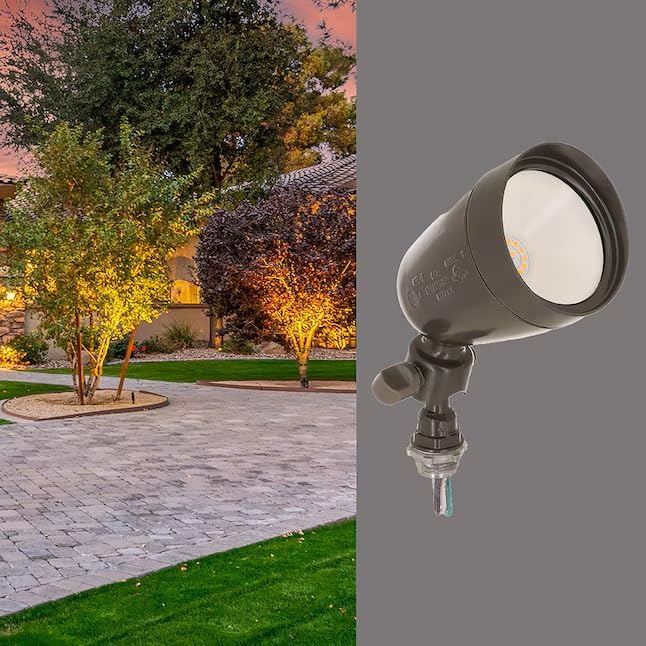 Bell LLS1000Z 120-Watt EQ LED Bronze 1-Head Switch-Controlled Flood Light with Adjustable 1000-Lumen
