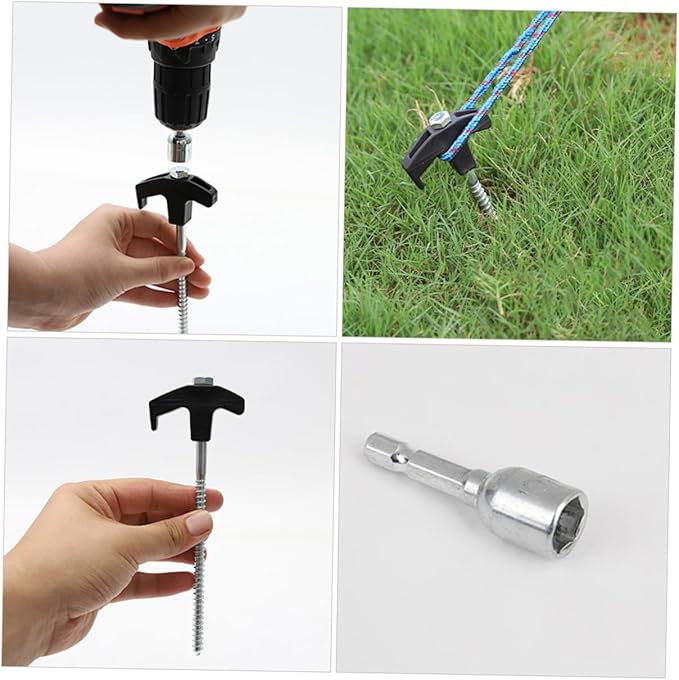 1Set Tent Stakes Durable Outdoor Camping Tent Pegs Reusable Canopy Anchors for Beach Gazebo and Garden Use Tent Accessories