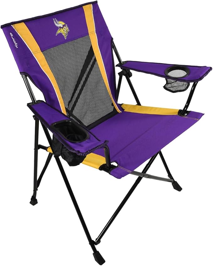 Kijaro Dual Lock Pro Sports Fan Folding Chair 26 L x 35.5 W x 37 H Minnesota Vikings