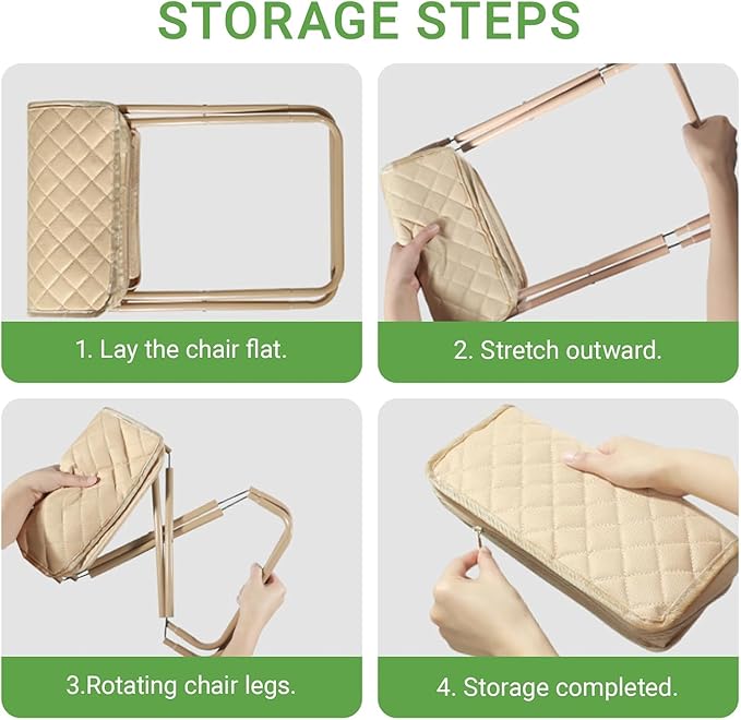 Portable Ultralight Folding Stool Thickened Collapsible Camping Chair for Adults Pocket-Sized Travel Seat for Hiking Fishing and Outdoor Activities