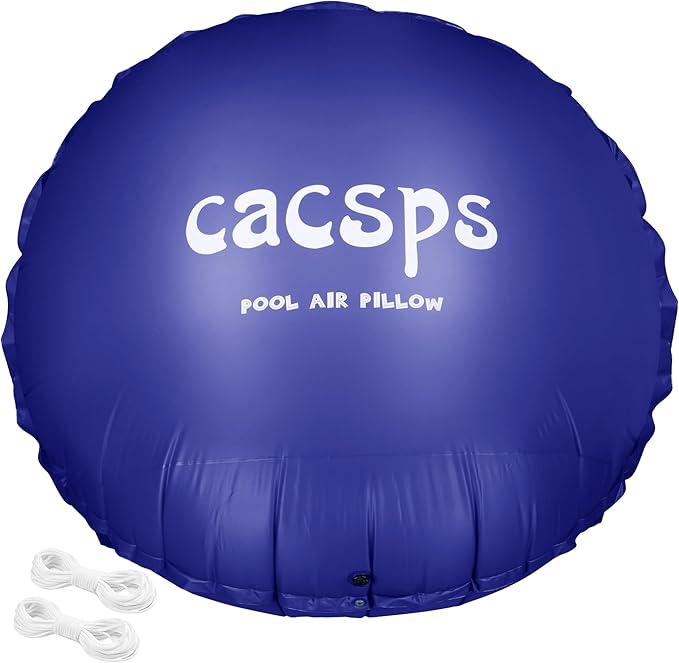 Round Pool Pillow for Above Ground Pools 10Ft Air Pillow for Closing Winter Winterizing Kit 0.5mm PVC Material 2X 16.5Ft Rope (Blue)
