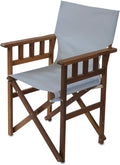 BYER OF MAINE Pangean Campaign Chair Portable Hardwood Folding Chair with Heavy-Duty Canvas Seat Material. Ideal Patio Deck &amp Camping Seat 20″d × 23″w × 36″h 250 lbs Capacity Granite