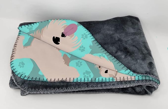 Caroline's Treasures MLM1072TBLT Wheaten Scottish Terrier Soft Travel Blanket with Bag Airplane Blanket Indoor Outdoor Camping Blanket for Traveling Picnics Beach Trips Concerts