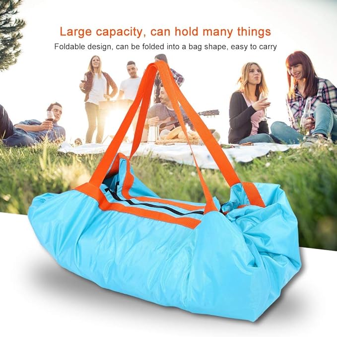 Water - Proof Picnic Blanket | Foldable Outdoor Mat with Storage Bag | Sandproof Beach Mat for Camping/Lawn/Travel | 146x146cm Large Portable Mat