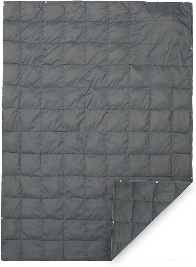 ROCK CLOUD Packable Camping Blanket Ultralight Outdoor Blankets Stadium for Hiking Camp Travel Outside Sports Grey
