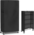 Shelf Covers for Wire Shelving 900D Oxford Cloth Thick Storage Shelf Cover Heavy Duty Dustproof Wire Rack Covers Outdoor Rack Cover with Zipper for Metal Shelving(48W x 24D x 72H)