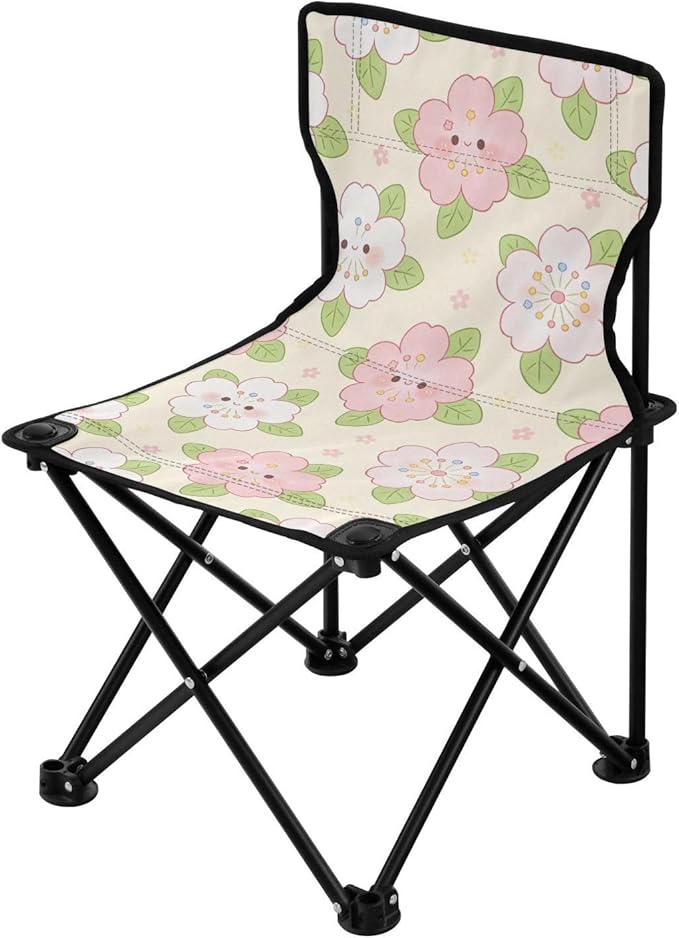 Packable Heavy Duty Camping Chairs Cute Blossom Backpack for Adults Backpacking Chair Carry Bag Included Hiking