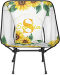 Camping Chair Personalized Backpacking Chair Lightweight Portable Folding Customized Name Chairs for Beach Sport Hiking (Yellow Sunflower)