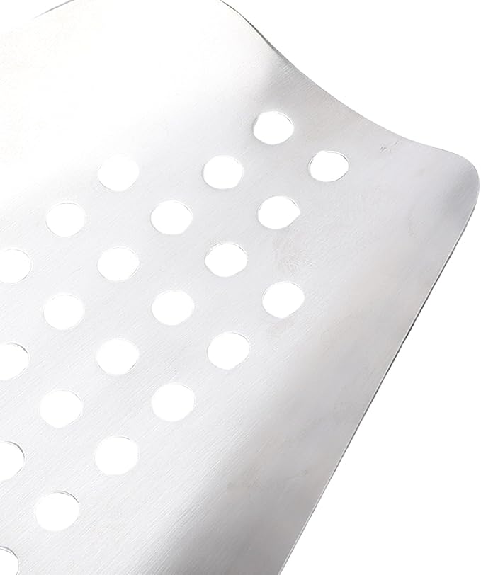 Diydeg Popcorn Scoop Stainless Steel Perforated Quick Fill Tool with Comfortable Plastic Handle for Commercial Restaurant Cinema Concession Stands and Home Use