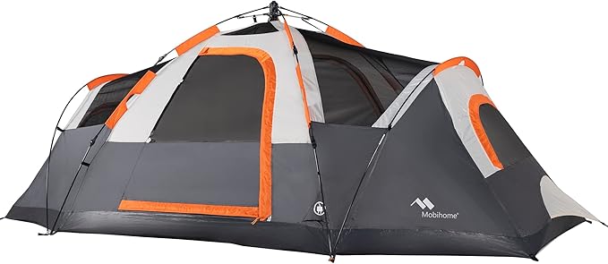 Tent for Family Camping Quick Setup Instant Pop Up Dome Tents Outdoor 2-3 Person / 6 Person with Water-Resistant Rainfly and Mesh Roofs &amp Door &amp Windows