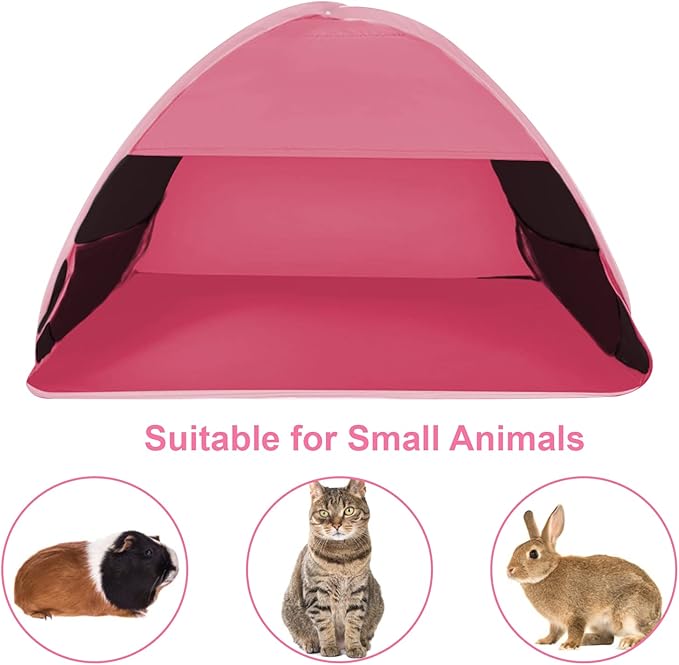 Mini Head Shelter Tent 1 Pack Foldable Pop Up Beach Tent Sun Shelter for Anti-UV Pet &amp Outdoor Camping Picnic Beach Pink-Vinyl L