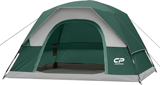 Tents for Camping 4 Person Tent Waterproof Windproof Double Layer Camping Tent Easy Setup Dome Tent with Large Mesh Windows &amp Wider Door for Outdoor Camping &amp Hiking