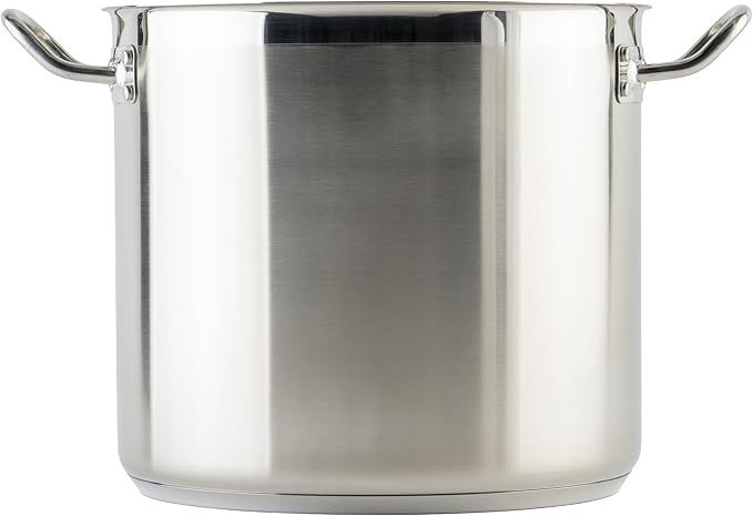 Winware Stainless Steel 16 Quart Stock Pot with Cover Silver