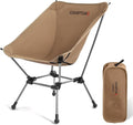 Portable Camping Chair Plus Larger &amp Roomier Compact and Lightweight Folding Chair for Backpacking &amp Hiking 330Lbs Capacity Khaki