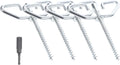 ABOOFAN White Electric Ice Anchors with Drill Adapter for Ice Tent Shelter Steel Tent Stakes for Winter Fishing
