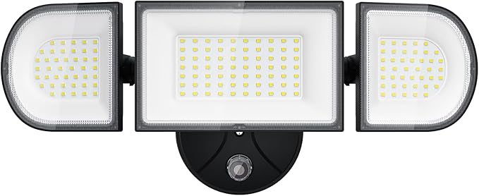 iMaihom 130W Led Flood Light OutdoorDusk to Dawn Outdoor Lighting 13000LM Outdoor Lights 3 Adjustable Heads Security Lights with Photocell IP65 Waterproof 6500K Outside Flood Light for Yard Garage