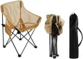Breathable Outdoor Folding Chair Portable Ultra-Light Fishing Stool Beach Camping Moon Chair Armchair Art Sketch Chair (Mesh Khaki)