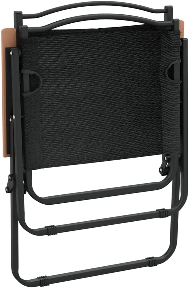 Folding Camping Chairs Set of 2 Black 21.7 x 21.3 x 30.7 in Lightweight Outdoor Chairs for Patio Deck Garden Terrace Portable Picnic Lawn Seating 220 lb Capacity for Beach Camping