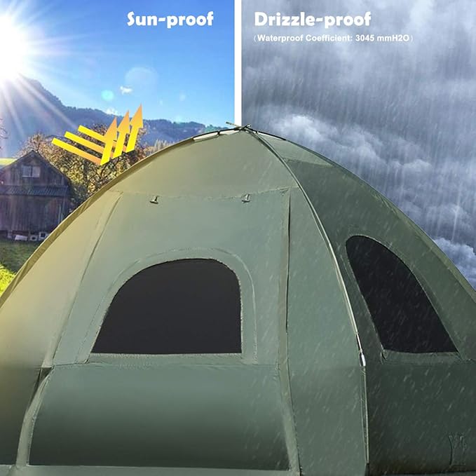 Moccha Folding Camping Tent Cot with Sleeping Bag and Air Mattress Elevated Camping Tent with Carry Bag for Outdoor Activity Hiking Picnic (1-Person)
