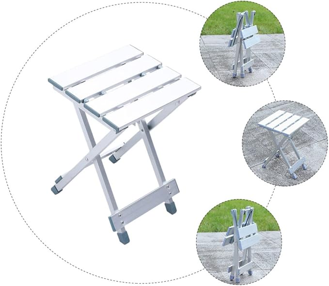 Practical Fishing Folding Chair Aluminum Folding Stool Compact Storage Sturdy for Outdoor Activities