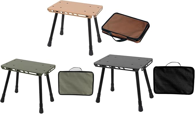 Outdoor Furniture 2 in 1 Folding Table Stool Camping Outdoor Practical Small Table Aluminum Alloys Folding Small Chair for Camping Picnics