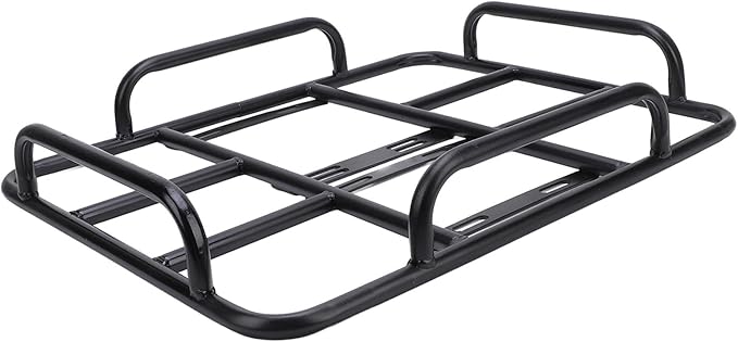 Universal Food Delivery Box Rack Rear Grille Heavy Duty Iron Bracket for Electric Bike and Motorcycle Sturdy Delivery Food Box Base with High Load Capacity