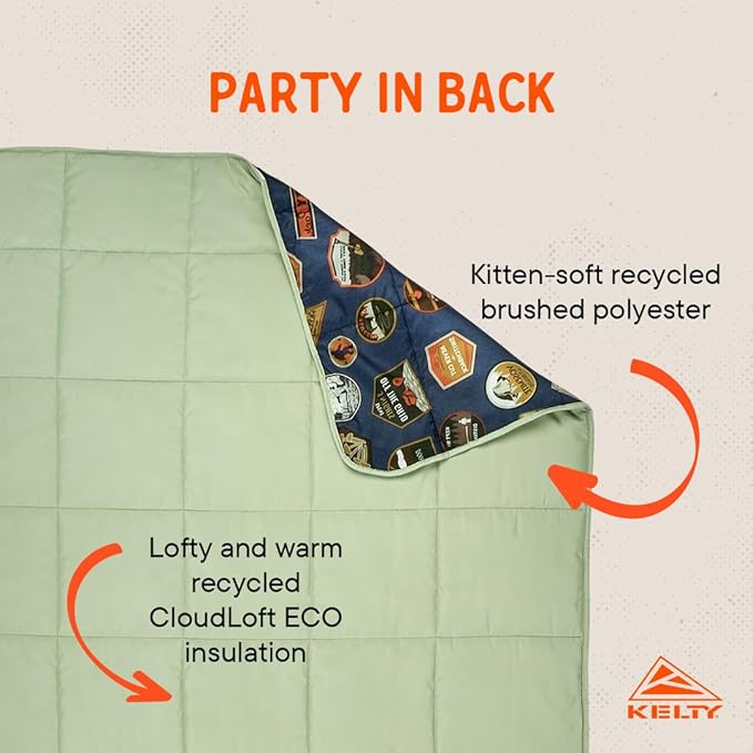 Kelty | Bestie Blanket Patches - Fun and Functional Large 1P Blanket - Twin