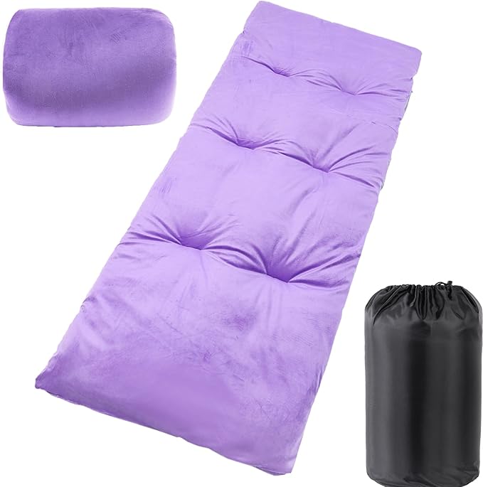 Folding Camping Cot Pad - Portable &amp Comfortable Outdoor Sleeping Mat with Elastic Strap Lightweight Waterproof Bottom Mattress Pad