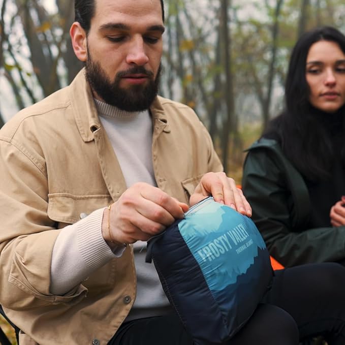 Sitpack Thermal Blanket - Lightweight Packable Puffy Waterproof and Packable Camping Blanket for Travel Beach Hammock and Outdoor Use