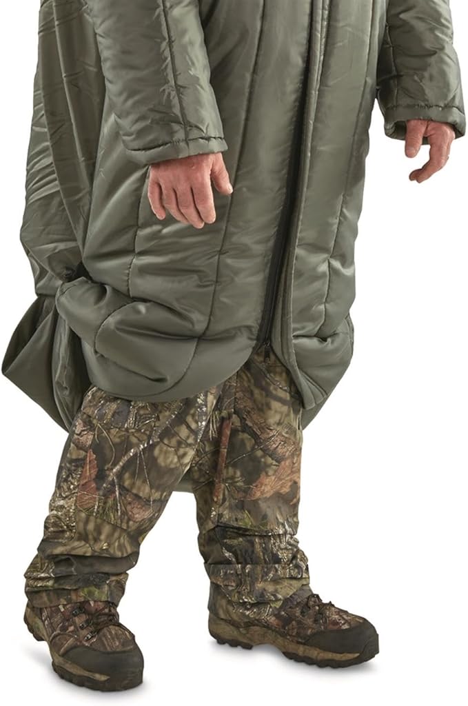 Guide Gear Sportsman’s Sleeping Bag with Arms for Adults Cold Weather Hunting Camping Hiking Accessories