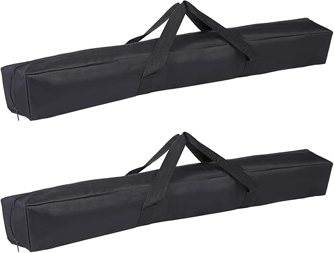 Camp Chair Replacement Bag Camping Folding Chair Storage Bag Large Zippered with Handle Strap 35 x 4 x 4 Inch Fit for Outdoor Travel Tent Storage (2 Pack Black)