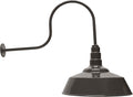 AGB102-AS20-BR Gooseneck Barn Light 20 - Bronze Outdoor Dome with Incandescent Downlight | Wall-Mount Fixture for Patios Gardens Pathways and Large Outdoor Living Spaces