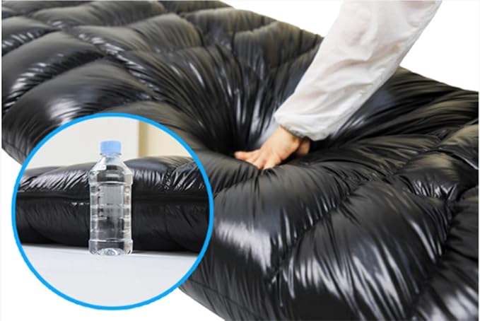 Filling 800g White Goose Down Winter Sleeping Bag Envelope Sleeping Bag with Removable Cap(Blue)