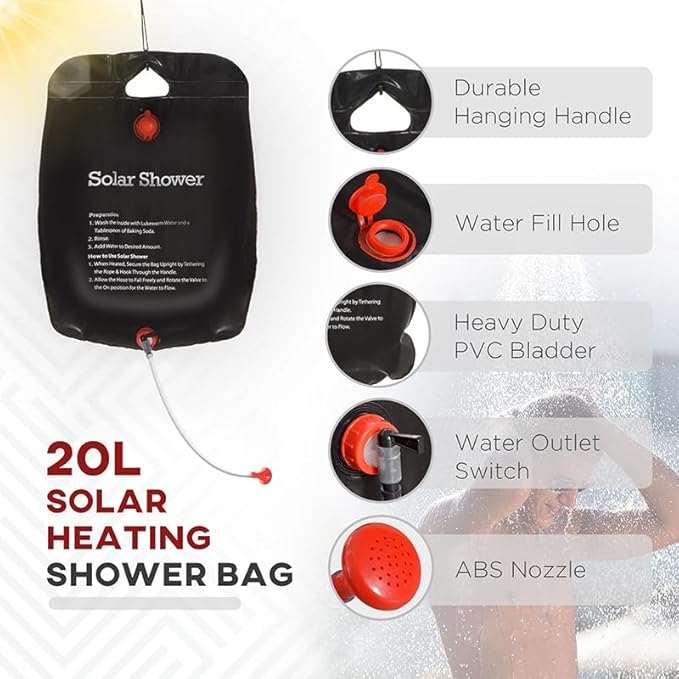 Outsunny Shower Tent Pop Up Privacy Shelter for Camping Dressing Changing Room Portable Instant Outdoor Shower Tent Enclosure w/ 2 Rooms Shower Bag Floor and Carrying Bag Black