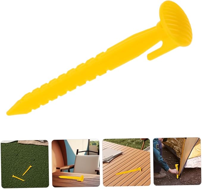 36Pcs Plastic Tent Stakes Durable Ground Anchors for Camping Beach Umbrellas and Outdoor Activities Lightweight Easy to Install Serrated Design for Strong Grip