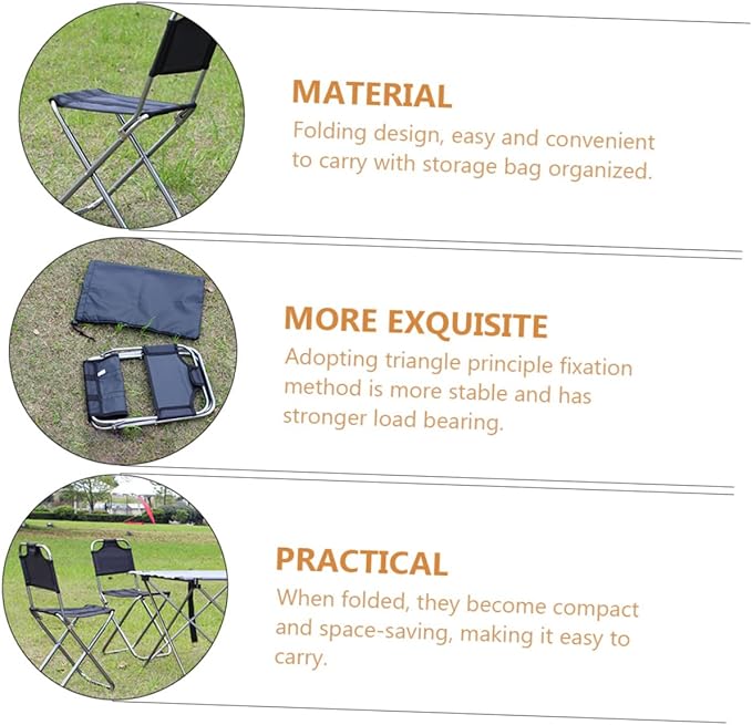 Fishing Chair Portable Stool Lawn Chair Camping Essentials Construction Folding for Travel
